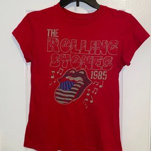 Red Rolling Stones vintage style T-shirt